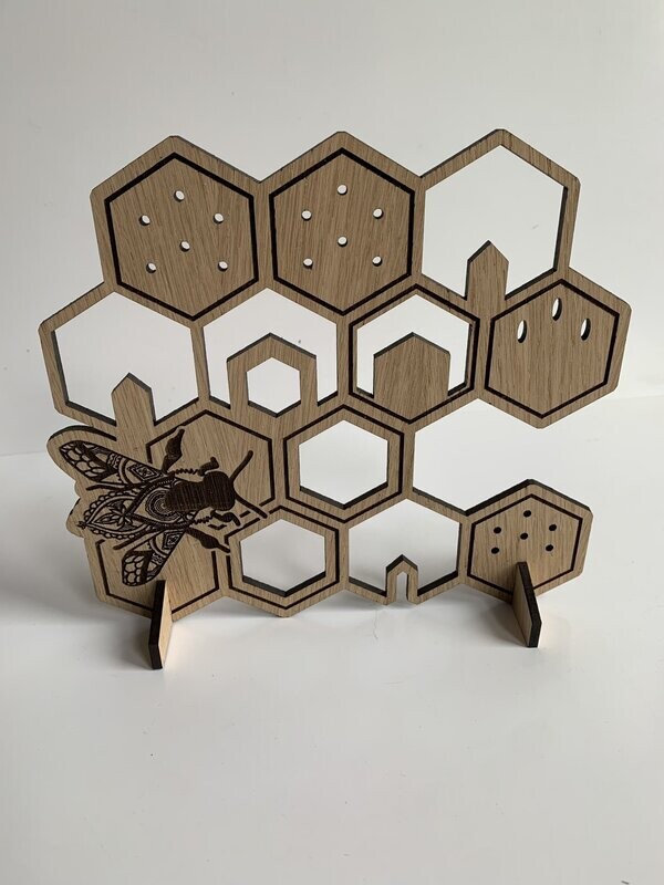 DIGITAL LASER FILE -  2 Honey Bee Earring Holder Stands SVG/DXF