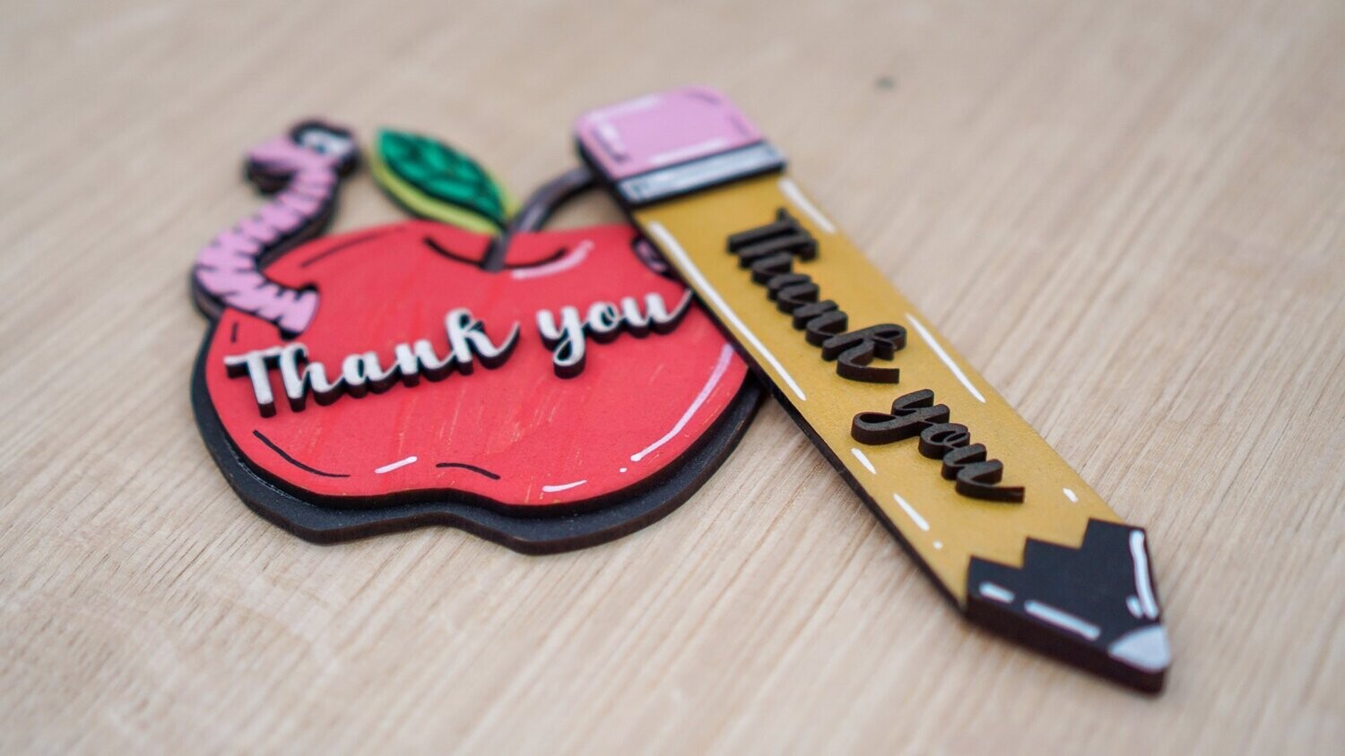 DIGITAL LASER FILE -  Apple/pencil - teachers gifts SVG/DXF
