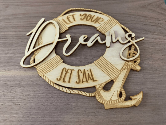DIGITAL LASER FILE -  Nautical ring - Life Ring SVG/DXF