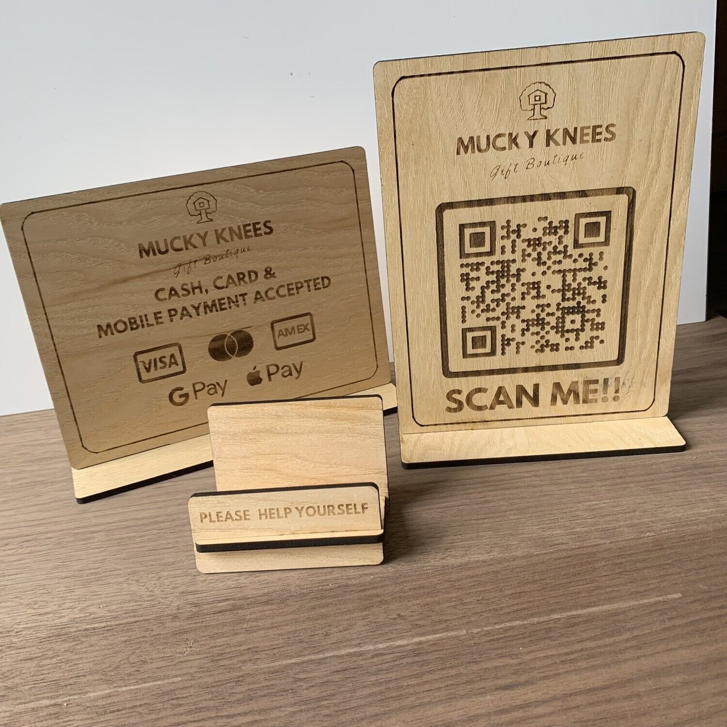 Wooden Point of Sale Stands / Business card holders