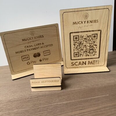 Wooden Point of Sale Stands / Business card holders