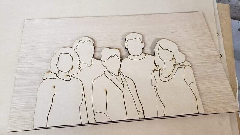 DIGITAL FILE - Hand Drawn / Sketched Photo - ready for CUTTING