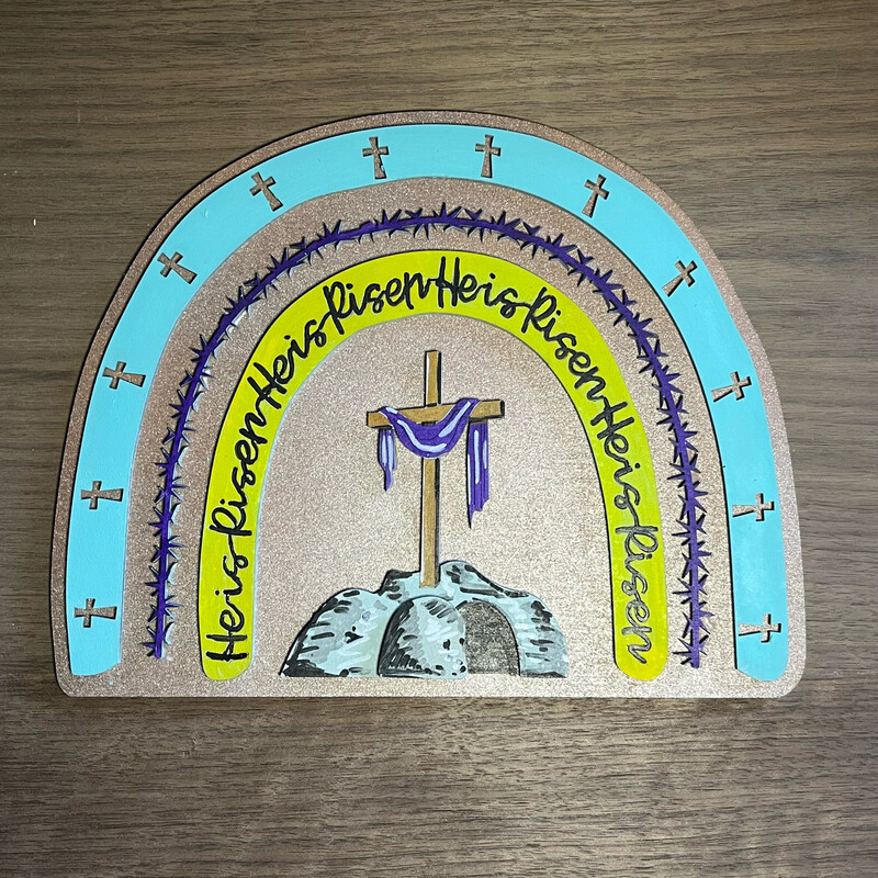 DIY Religious Easter Rainbow (Complete with paints of your choice)
