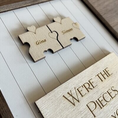 DIGITAL LASER FILE - Puzzle piece plaque - SVG/DXF