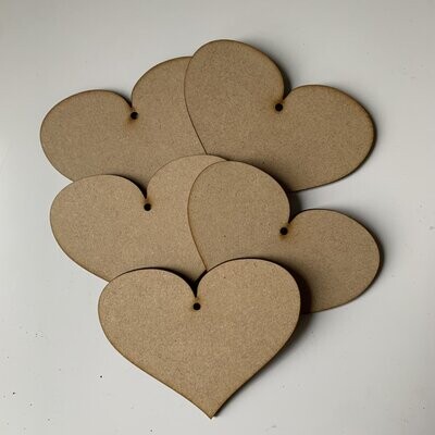 Various sized Hearts MDF - bag of 5