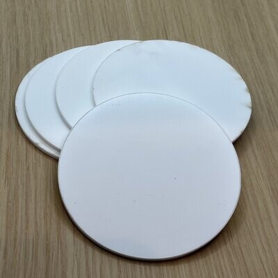 10cm Disc White Acrylic - Pack of 5