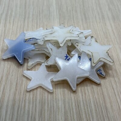 3cm Stars frosted Acrylic - bag of 20