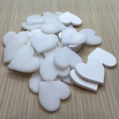 2cm Mixed frosted & White Acrylic - bag of 30