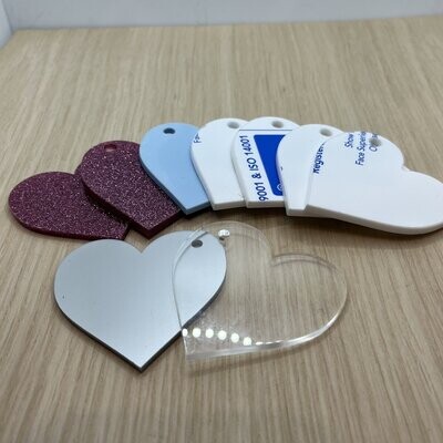 Coloured Heart Bundle 6CM - 9 pack