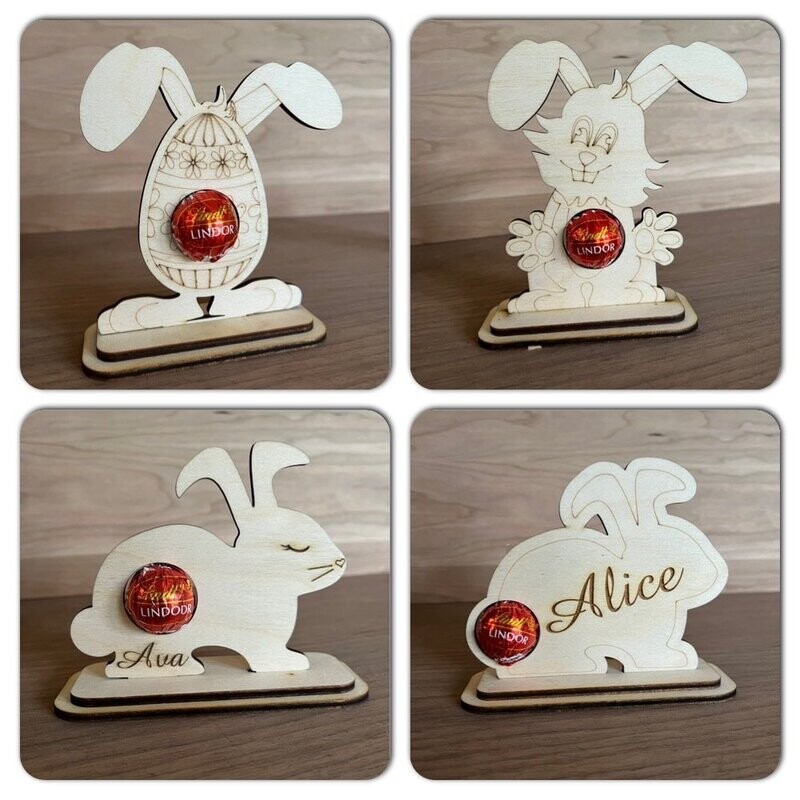 DIGITAL LASER FILE - Lindt / Ferrero Rocher Easter Themed holders - SVG/DXF