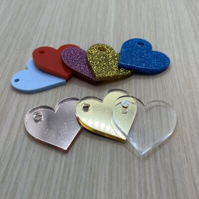 6cm Acrylic Hearts - Pack of 8