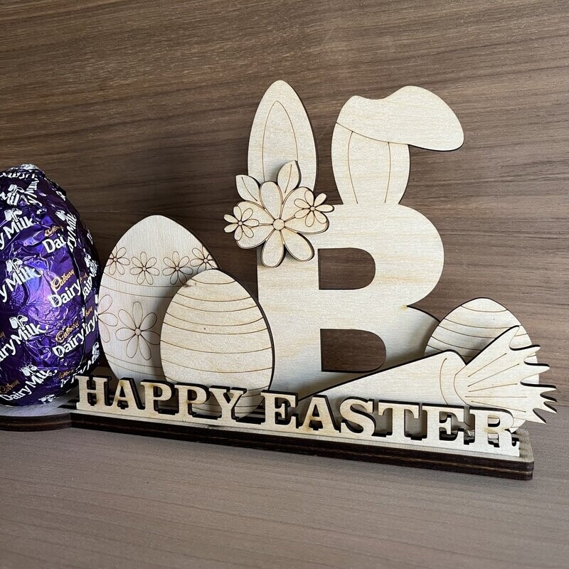 DIGITAL LASER FILE - Initial Easter Display- SVG/DXF