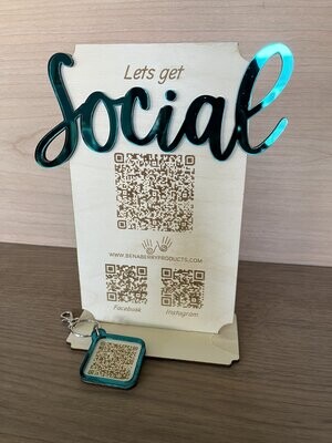 Mixed Media Point of Sale Stands QR Codes