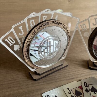 DIGITAL LASER FILE - Poker Card trophy SVG/DXF