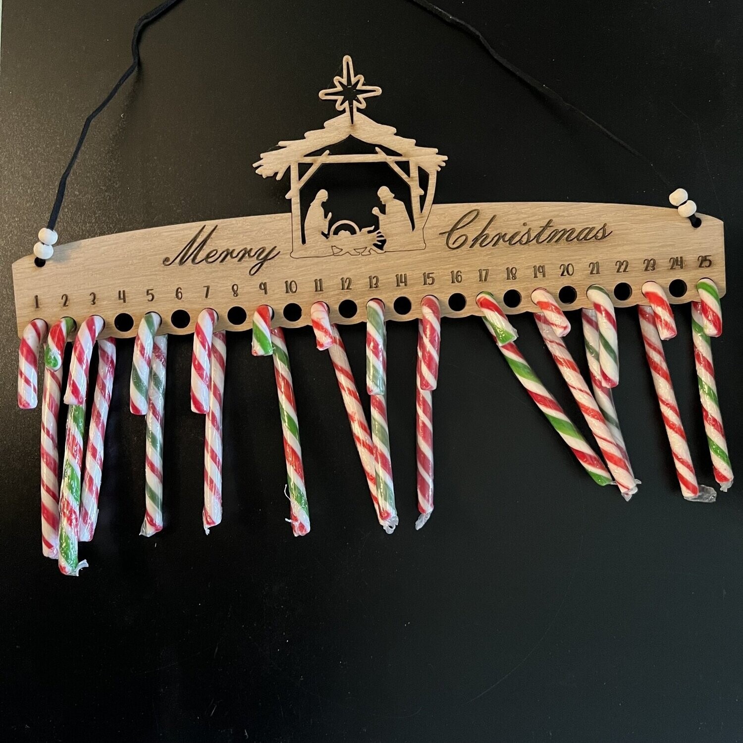 Nativity Candy cane Advent Calendar (candy canes not included)