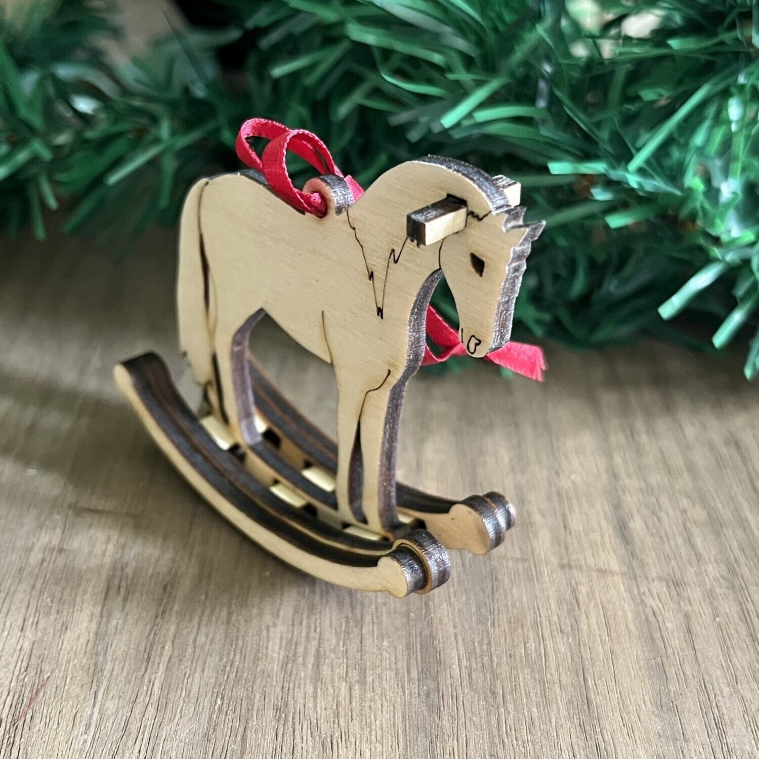 DIGITAL LASER FILE - 3D Rocking horse SVG, DXF