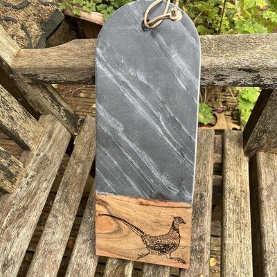 Marble and Wood Platter board