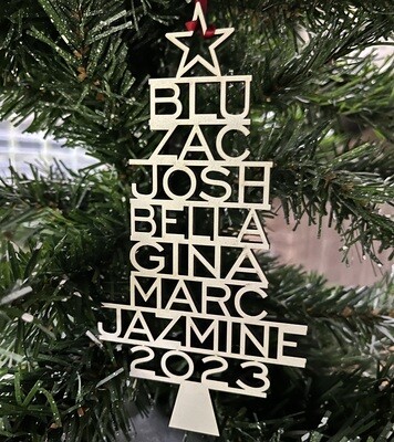 Family Name Tree ornament