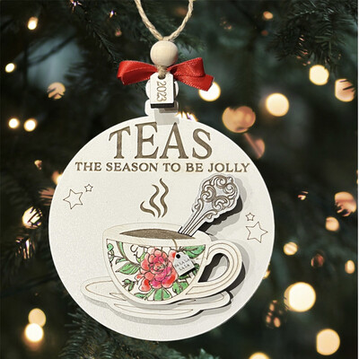 Tea themed - 3D Christmas ornaments