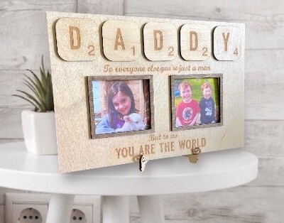 Scrabble Photo Plaque Complete With Stand