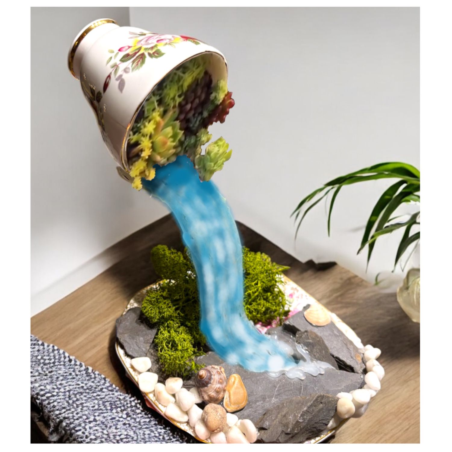 Teacup Succulent Waterfalls
