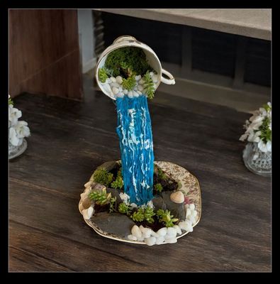 Teacup Succulent Waterfalls