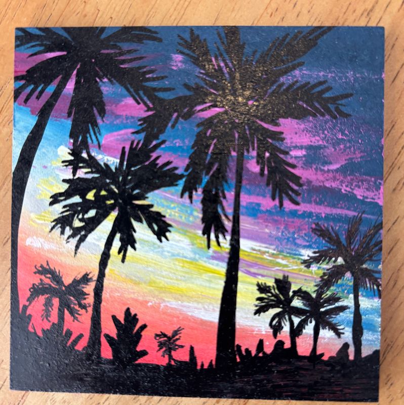 Canvases with 3D Painting with UV resin, Still life sketching, People or Painting on decoupage