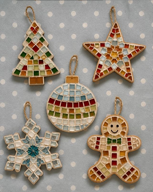 Christmas Mosaic Ornaments