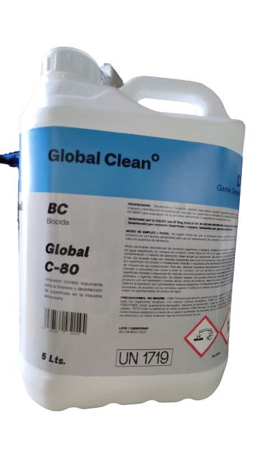 GLOBAL C-80 Limpiador clorado espumante 5l