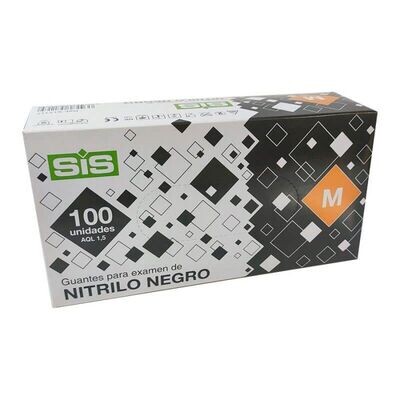 Guante Nitrilo Negro M (Caja 100 Uds.)