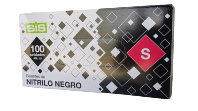 Guante Nitrilo Negro S (Caja 100 Uds.)