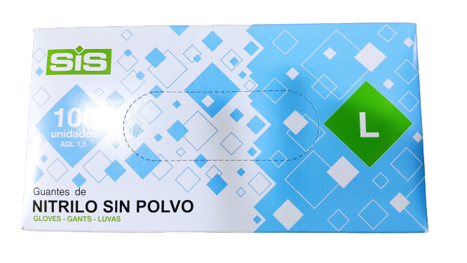 Guantes Nitrilo Azul L (Caja 100 Uds.