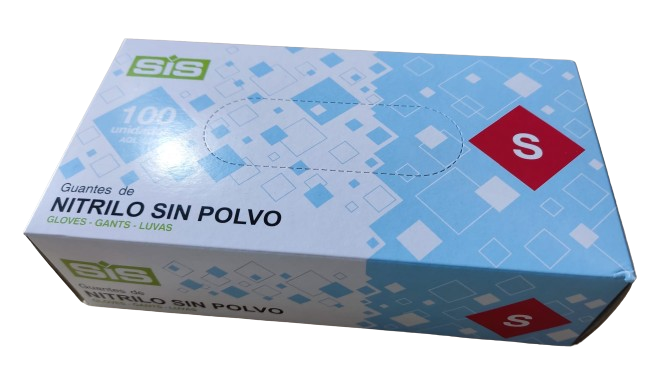 Guantes Nitrilo Azul S (Caja 100 Uds.)