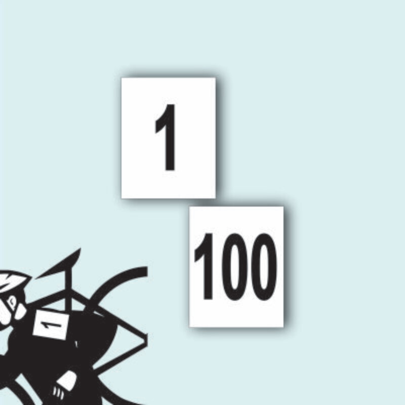 Numeri da Spalla  Neutri Serie DA 1 A 100