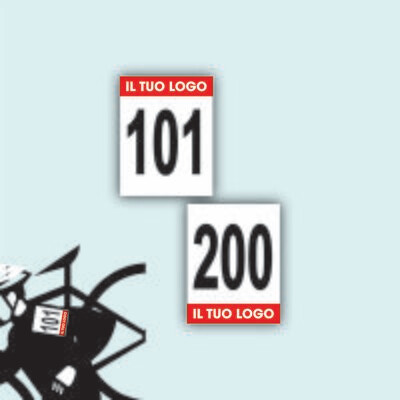 Numeri da Spalla Personalizzati Serie DA 101 A 200