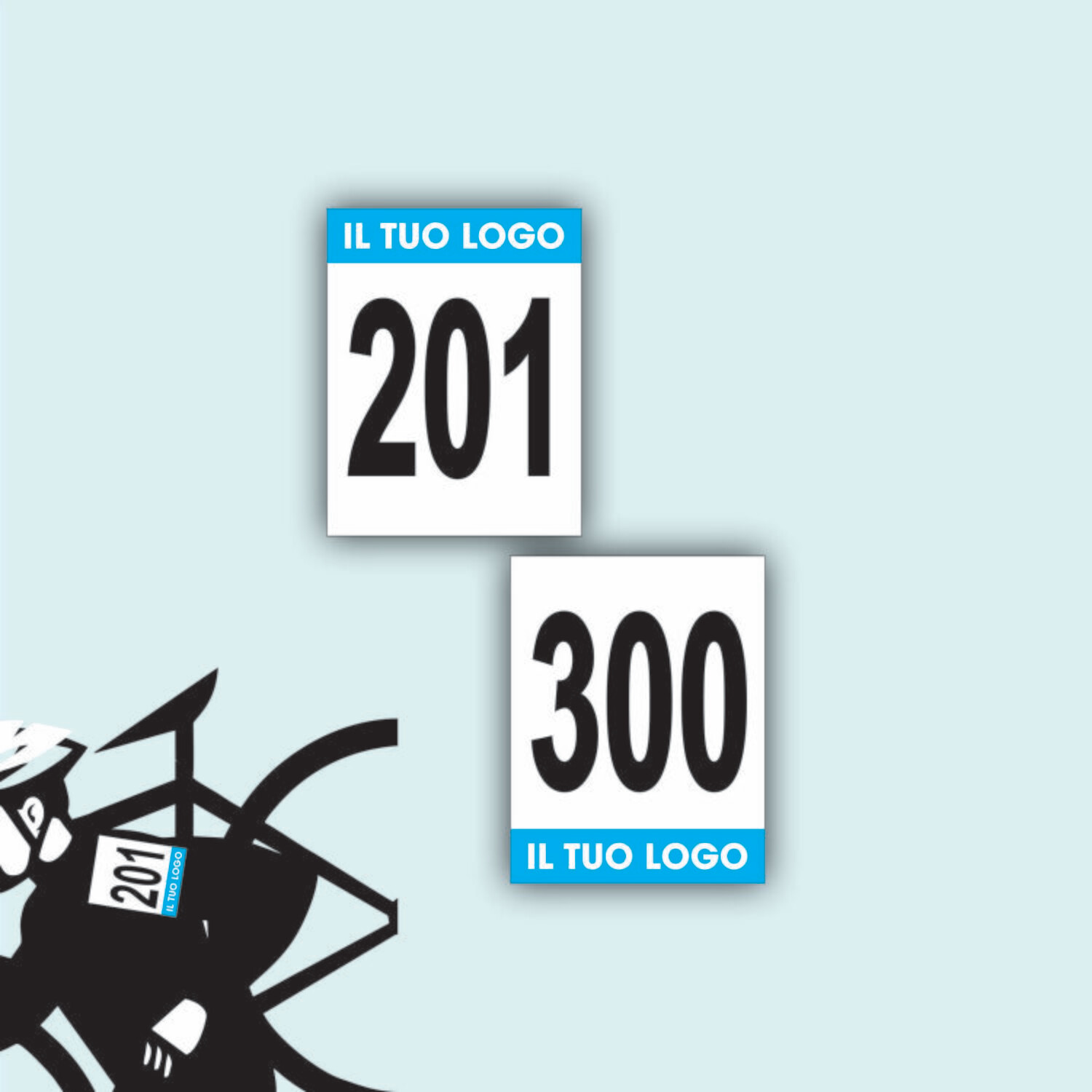 Numeri da Spalla Personalizzati Serie DA 201 A 300