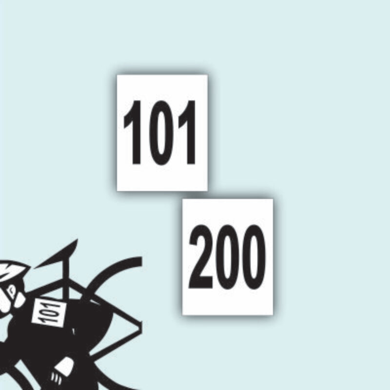 Numeri da Spalla Neutri Serie DA 101 A 200