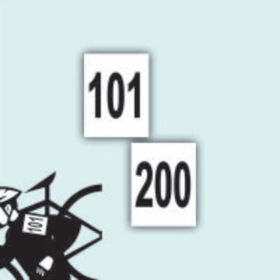 Numeri da Spalla Neutri Serie DA 101 A 200