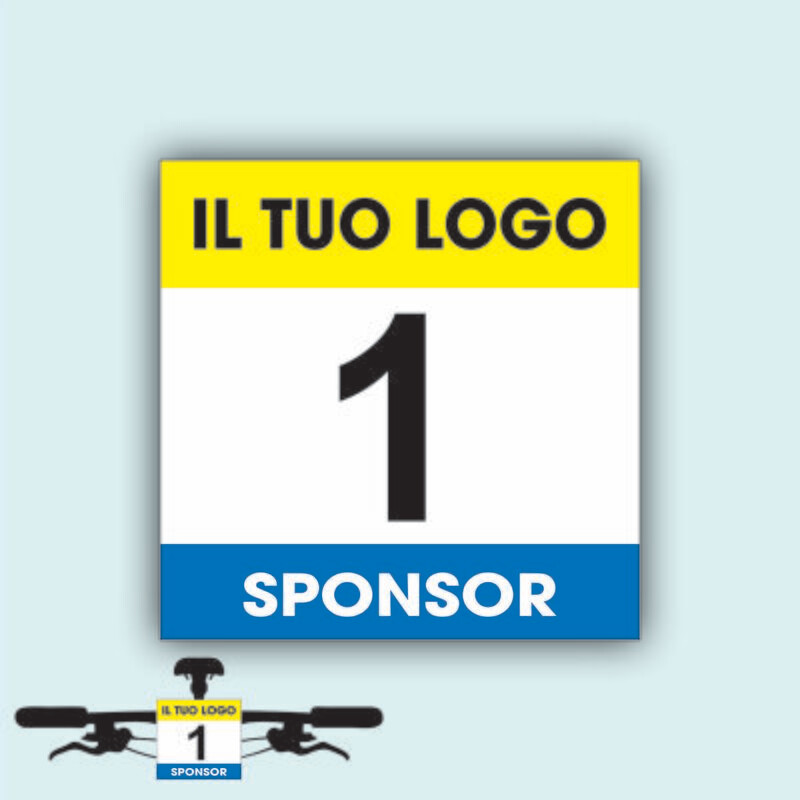 Numeri Frontali MTB Personalizzati Serie DA 1 A 100
