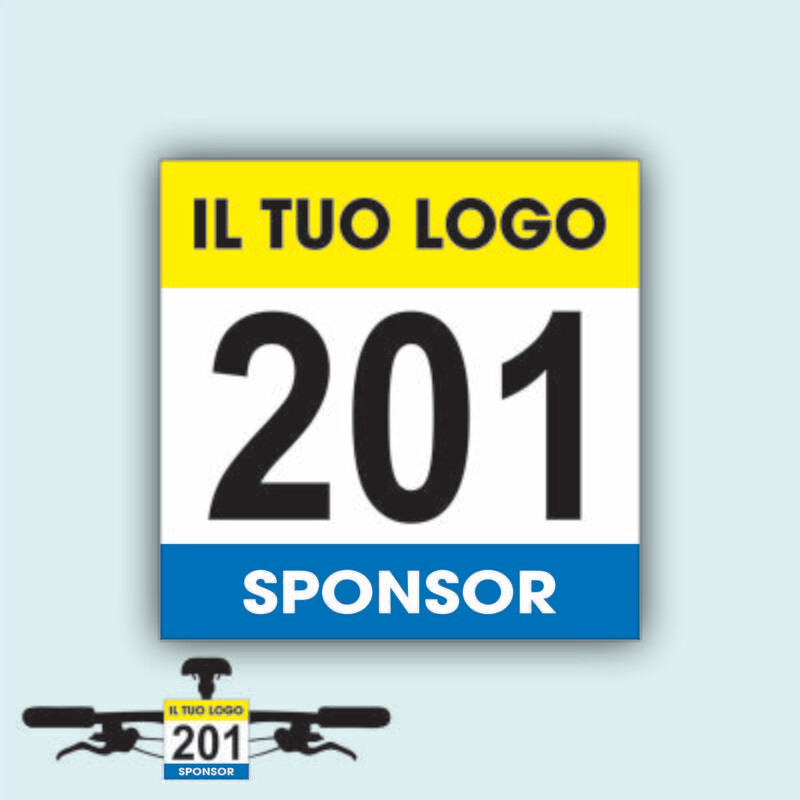 Numeri Frontali MTB Personalizzati Serie DA 201 A 300
