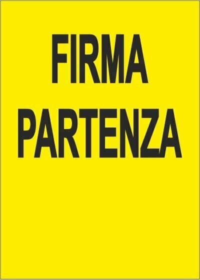 Firma Partenza