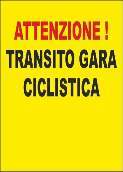 Attenzione Transito Gara Ciclistica