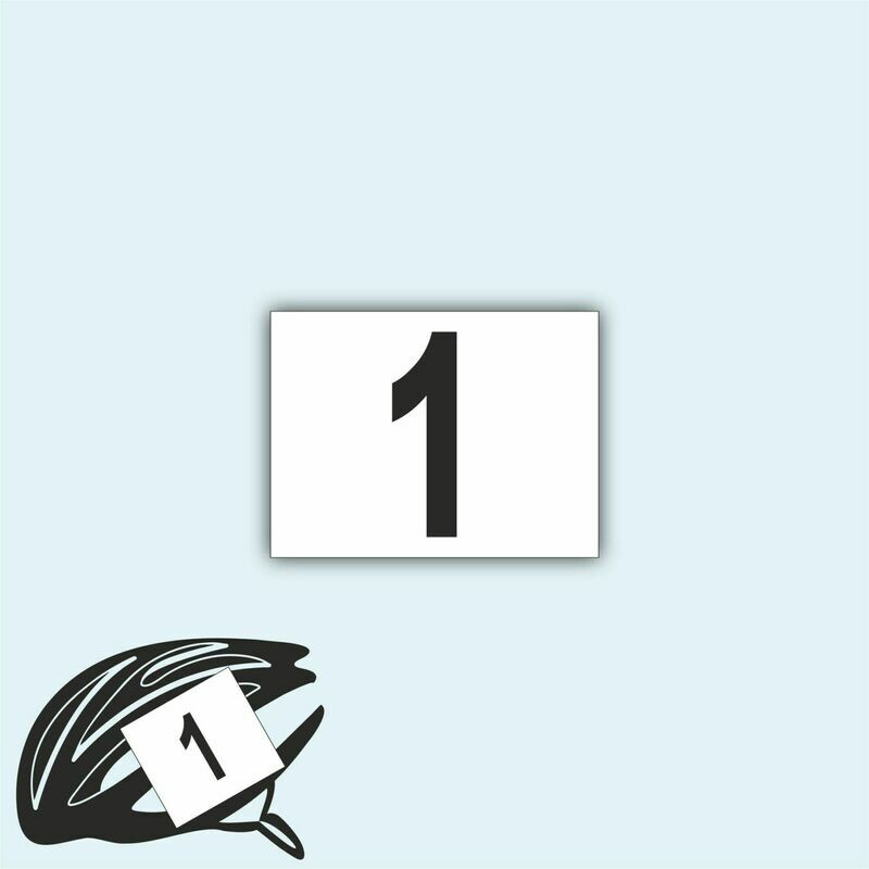 Numeri da Casco Serie DA 1 A 100   cm 10 x 8