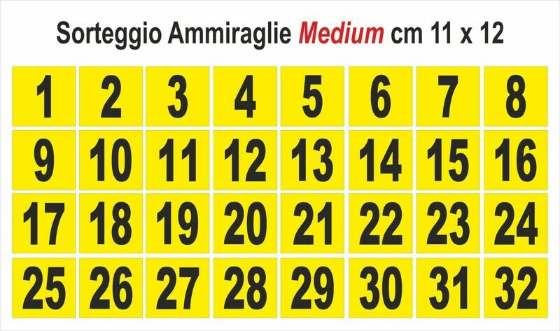 Medium - Numeri da 1 a 32 cm 11 x 12