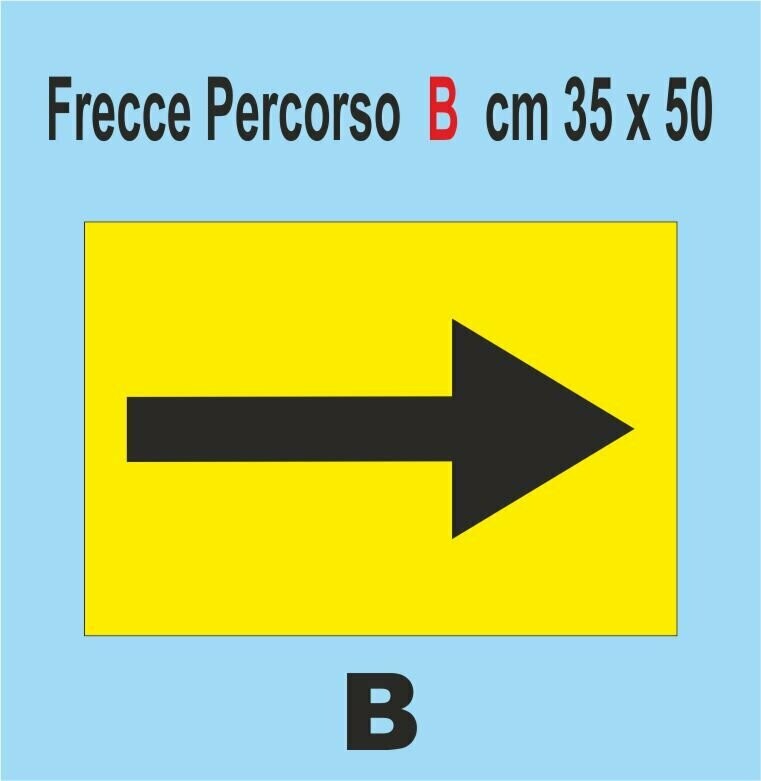 Frecce Percorso Tipo B  cm 35 x 50