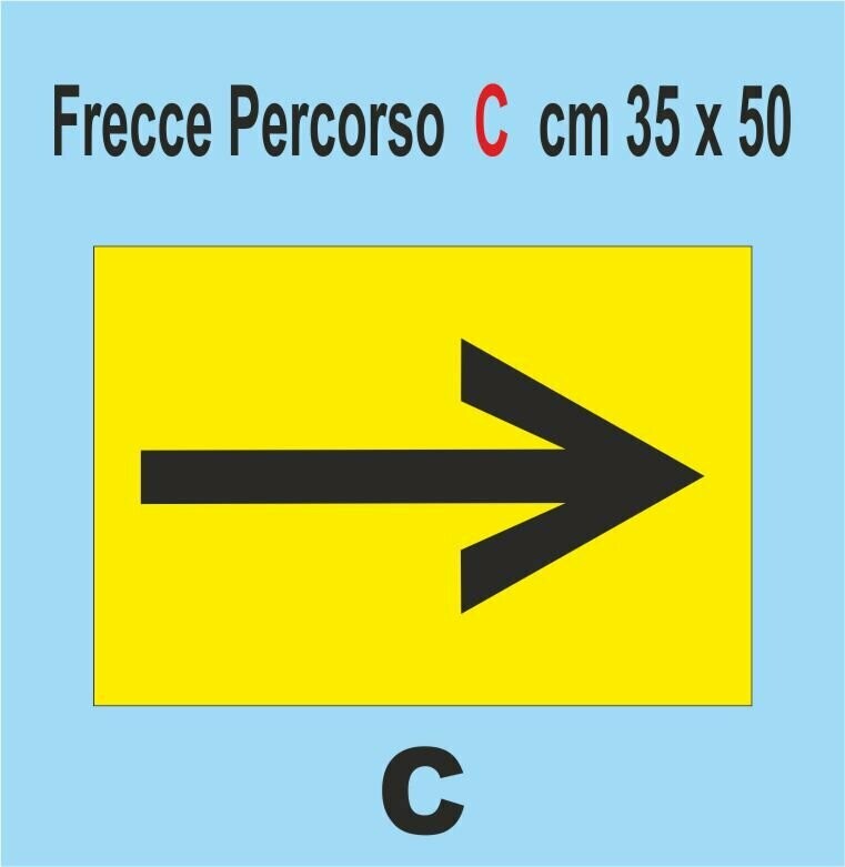 Frecce Percorso  Tipo C  cm 35 x 50