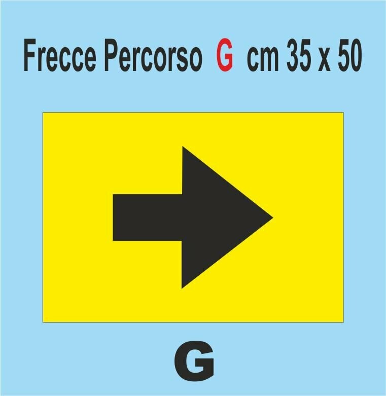 Frecce Percorso Tipo  G  cm 35 x 50