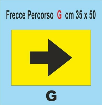 Frecce Percorso Tipo G cm 35 x 50