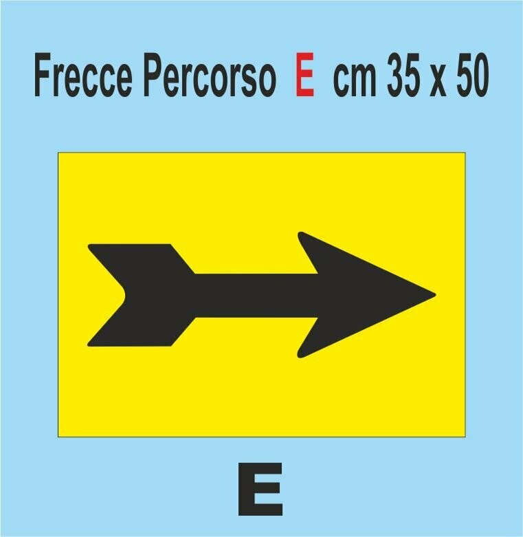 Frecce Percorso Tipo E  cm 35 x 50