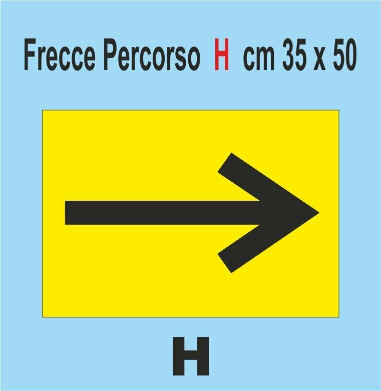 Frecce Percorso Tipo H  cm 35 x 50